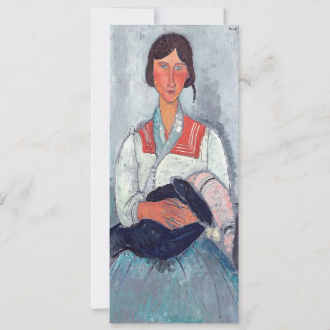 Invitación Amedeo Modigliani - Gitana con bebé (Anverso)