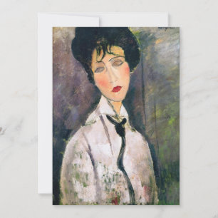 Invitación Amedeo Modigliani - Mujer con Cravat Negro
