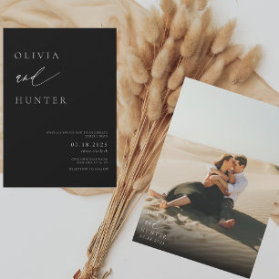 Invitación AMELIA Foto moderna Boda blanco y negro