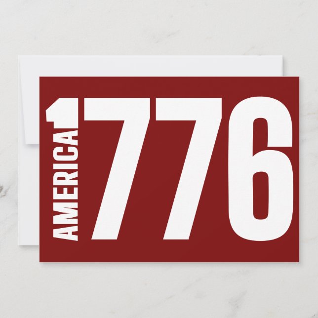 INVITACIÓN AMÉRICA 1776  (Anverso)