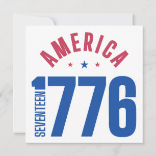 Invitación AMÉRICA 1776 año de libertad 