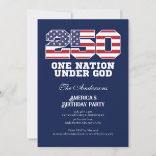 Invitación América 250 años 250 aniversario Independencia
