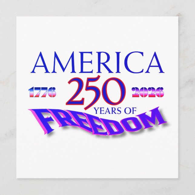 Invitación América 250 años de libertad (Anverso)