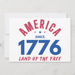 INVITACIÓN AMÉRICA DESDE 1776 TIERRA DE LOS LIBRES