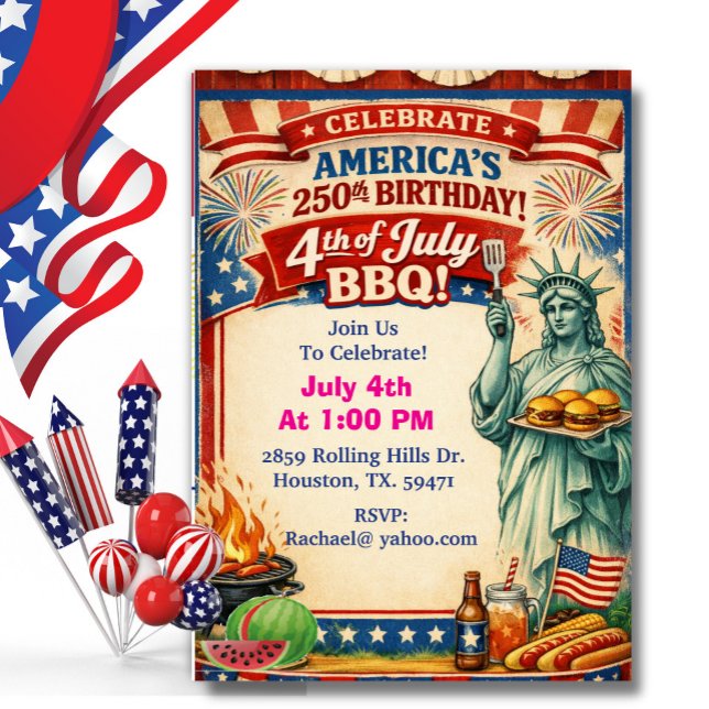 Invitación America’s 250th BBQ With Statue of Libeberty (Subido por el creador)