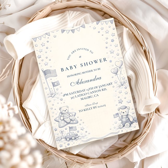 Invitación American Boy All American Baby Shower (Subido por el creador)