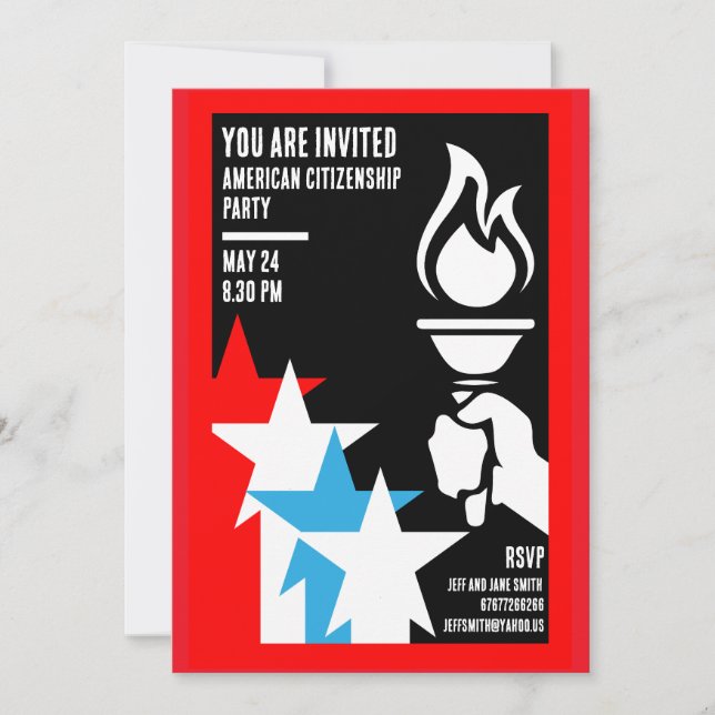 Invitación American Citizenship Gifts (Anverso)