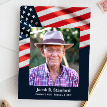 American Flag with Photo Celebration of Life
