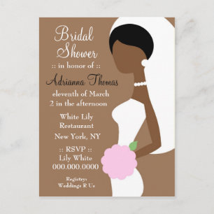 INVITACIÓN AMERICANA de la DUCHA de la NOVIA