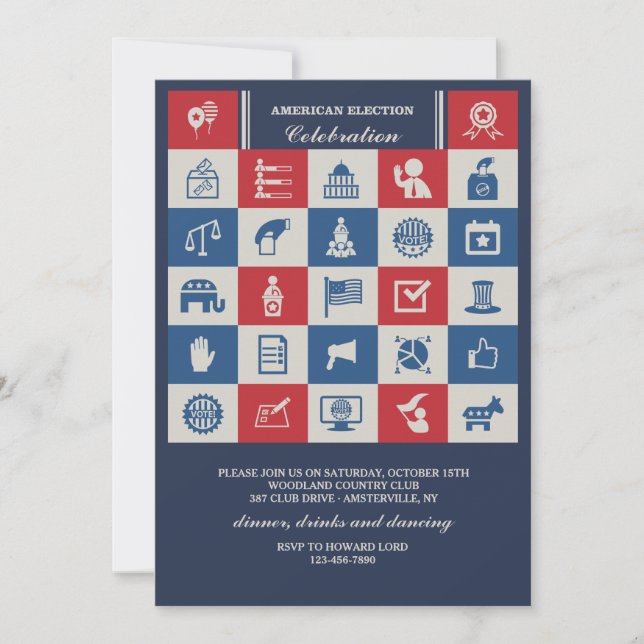 Invitación americana de la elección (Anverso)
