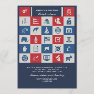 Invitación americana de la elección