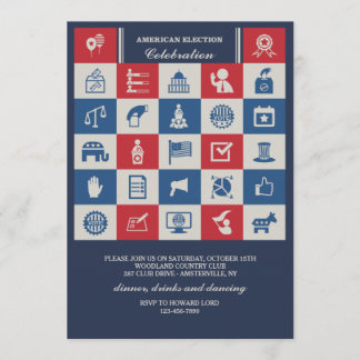 Invitación americana de la elección