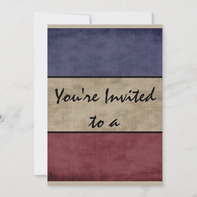 Invitación Americana Está Invitado A Un Personalizado Fiesta (Anverso)