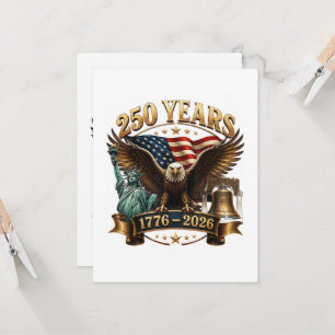 Invitación Americano 250 Aniversario USA Patriótico 4 de Juli