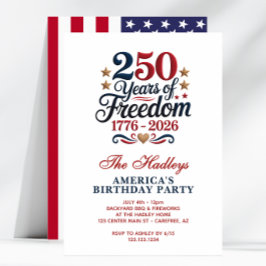 Invitación America's 250 Backyard Birthday Party
