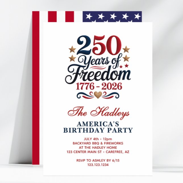 Invitación America's 250 Backyard Birthday Party (Subido por el creador)
