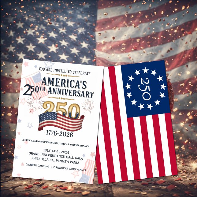 Invitación America's 250th Anniversary Independence hall Gala (Subido por el creador)