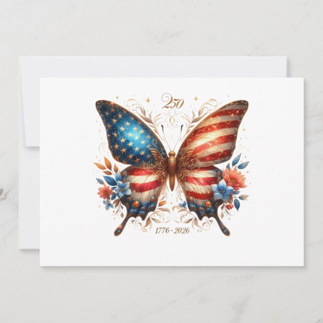 Invitación America's 250th Birthday Anniversary 1776 2026 (Anverso)