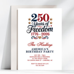 Invitación America's 250th Birthday Party