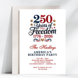 Invitación America's 250th Birthday Party