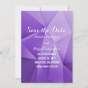 Invitación Amethyst Jewel Tones Save the Date Invite