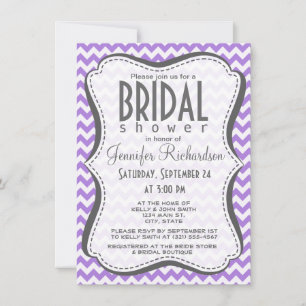 Invitación Amethyst Purple Chevron