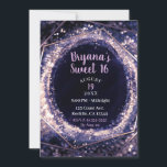 Invitación Amethyst Purple Modern Abstract Glam Sweet 16<br><div class="desc">Personalizar para cualquier evento.</div>