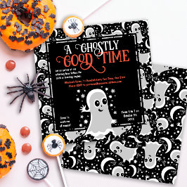 Invitación Amigable fiesta de Fantasmas de Halloween o casa e