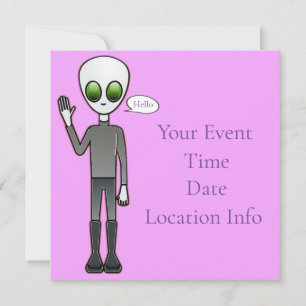 Invitación Amigable Waving Alien Thunder_Cove