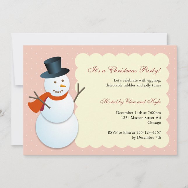 Invitación Amigables Navidades rosados en el polo norte fiest (Anverso)