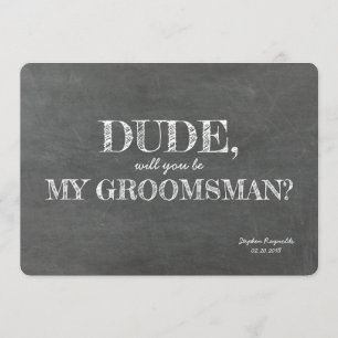 Invitación Amigo  GROOMSMAN  MEJOR propuesta graciosa de HOMB