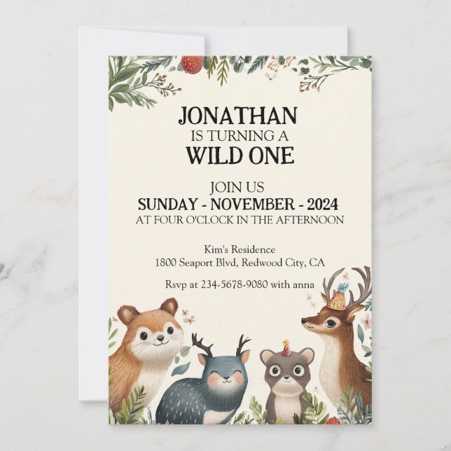 Invitación Amigos Animales (Anverso)