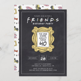 Invitación AMIGOS™ | Chalkboard 40th Birthday Invitation