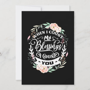 Invitación Amigos Cuando Cuento Mis Bendiciones