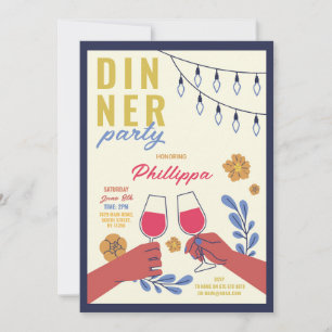 Invitación Amigos Cumpleaños Cata de Vinos Almuerzo Fiesta de