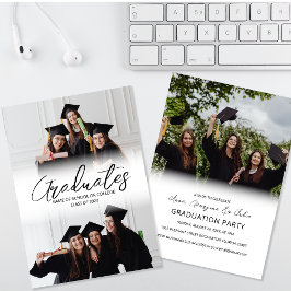 Invitación Amigos de Collage de Fotos Modernos Fiesta de Grad