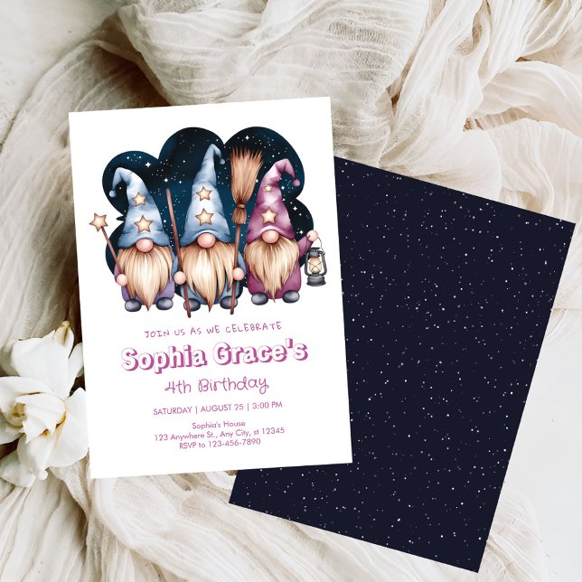 Invitación Amigos de Cute gnomes a medianoche (Subido por el creador)