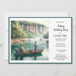 Invitación Amigos de la familia Fiesta de cumpleaños de pesca