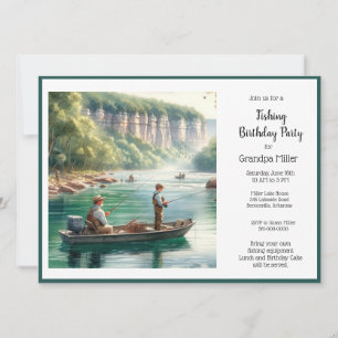 Invitación Amigos de la familia Fiesta de cumpleaños de pesca