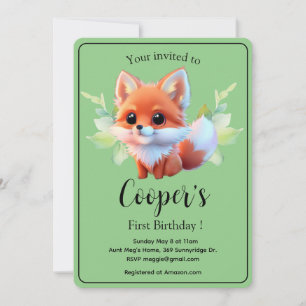 Invitación Amigos del bosque de animales de bosque dibujando 