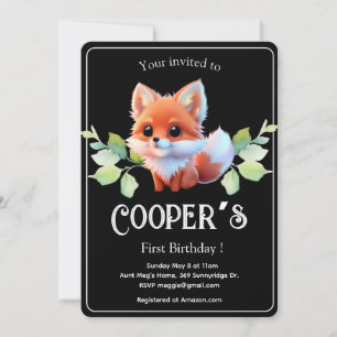 Invitación Amigos del bosque de animales de bosque dibujando