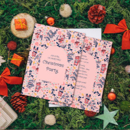 Invitación Amigos del bosque de Navidad en el bosque de invie
