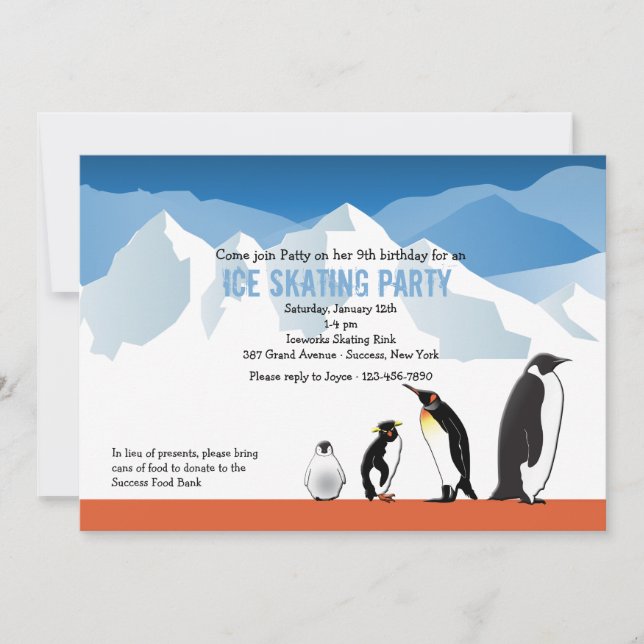 Invitación Amigos del pingüino (Anverso)
