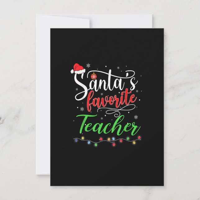 Invitación Amigos del profesor favorito Navidades graciosos S (Anverso)
