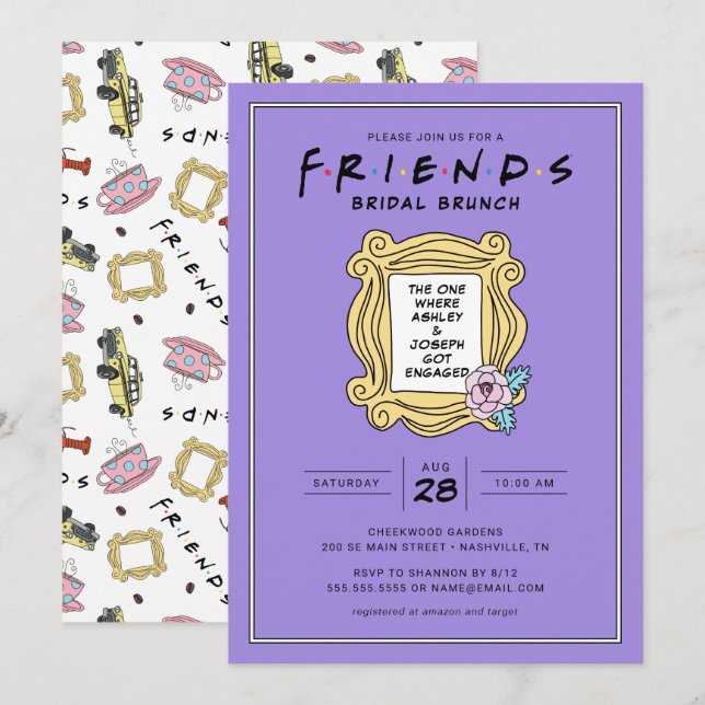 Invitación AMIGOS™ | El que tiene el brunch nupcial (Anverso / Reverso)