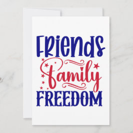 Invitación Amigos, familia y libertad