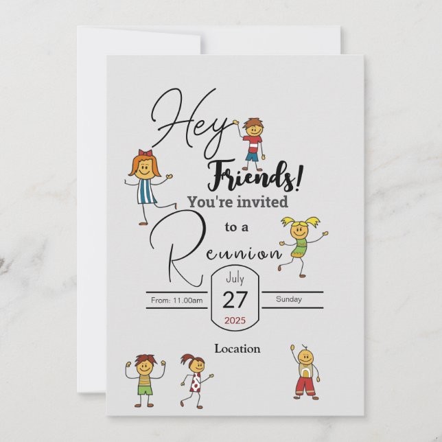 Invitación Amigos se reúnen  (Anverso)