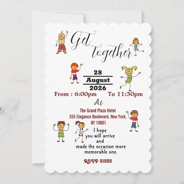 Invitación Amigos se reúnen  (Anverso)