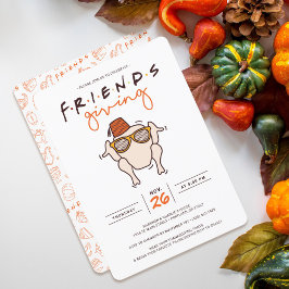 Invitación Amigos Serie de T.V. | Fiesta de Friendsgiving