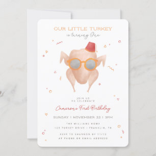 Invitación Amigos Serie de TV Cumpleaños del Pavo